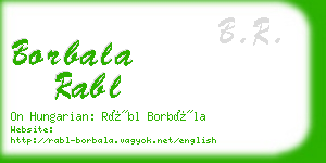 borbala rabl business card